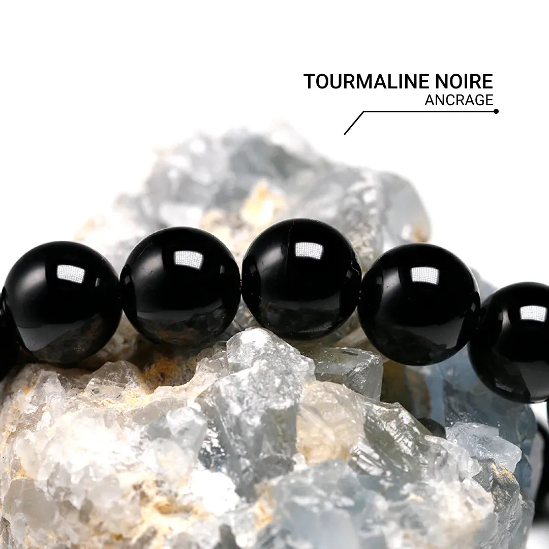 Bracelet Tourmaline Noire — Bouclier Énergétique & Ancrage Profond