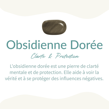 Bracelet Labradorite & Obsidienne Dorée — Refuge Intérieur & Lumière