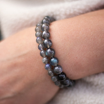 Bracelet Labradorite — Bouclier de l'Aura & Transformation