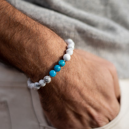 Bracelet Apatite & Howlite — Légèreté & Rééquilibrage
