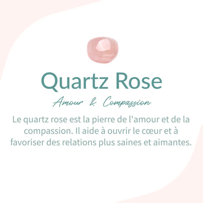 Bracelet Pierre de Soleil, Quartz Rose & Pierre de Lune — Énergie Féminine