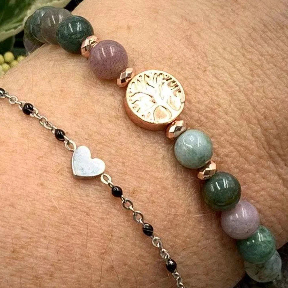 Bracelet Agate Indienne — Équilibre Intérieur & Paix Durable