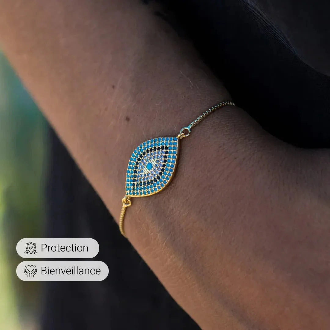 Bracelet Œil Bleu — Talisman de Protection du Mauvais Œil