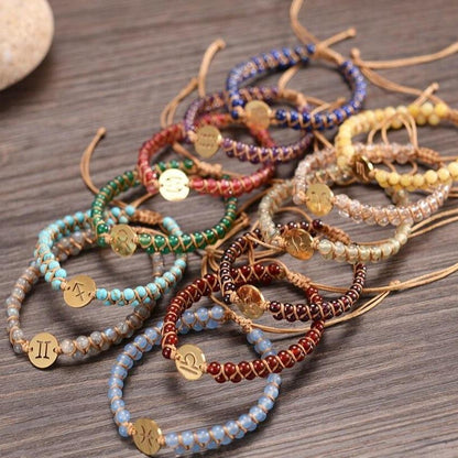 Bracelet 12 Constellations en Pierres Naturelles — Votre Signe Céleste