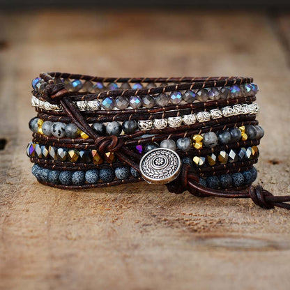 Bracelet Wrap Onyx — Ancrage, Force & Sécurité Intérieure