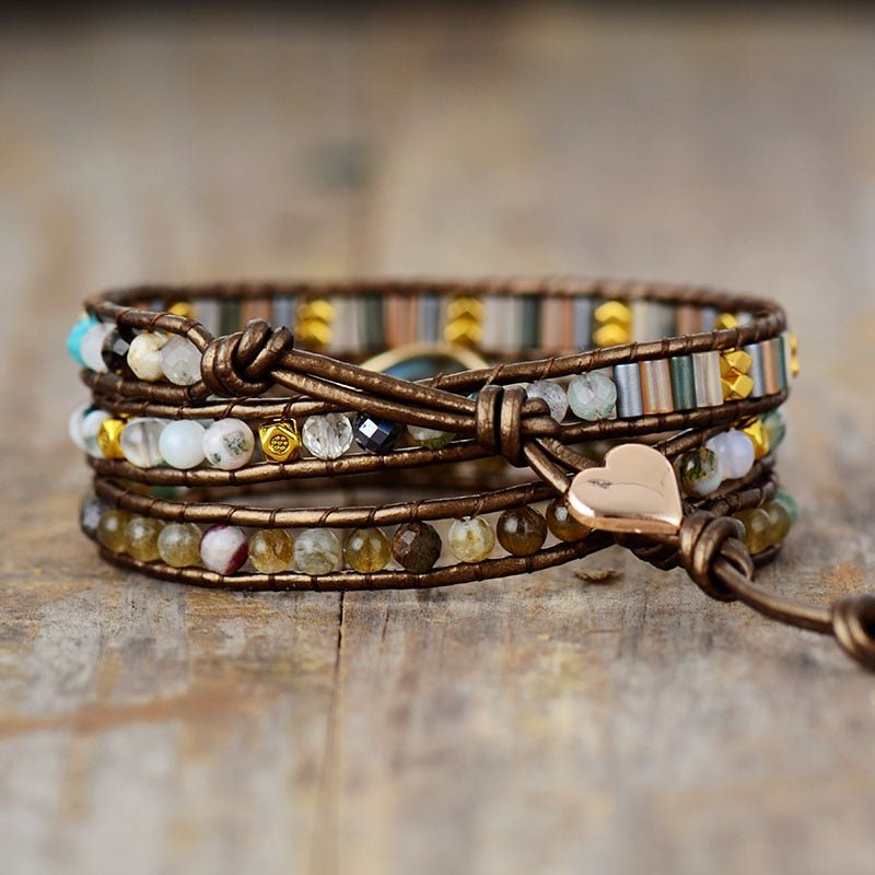 Bracelet Wrap Labradorite — Protection & Intuition Amplifiées
