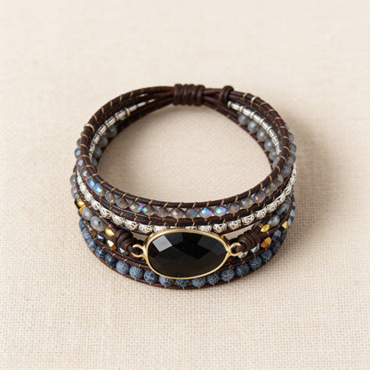 Bracelet Wrap Onyx — Ancrage, Force & Sécurité Intérieure