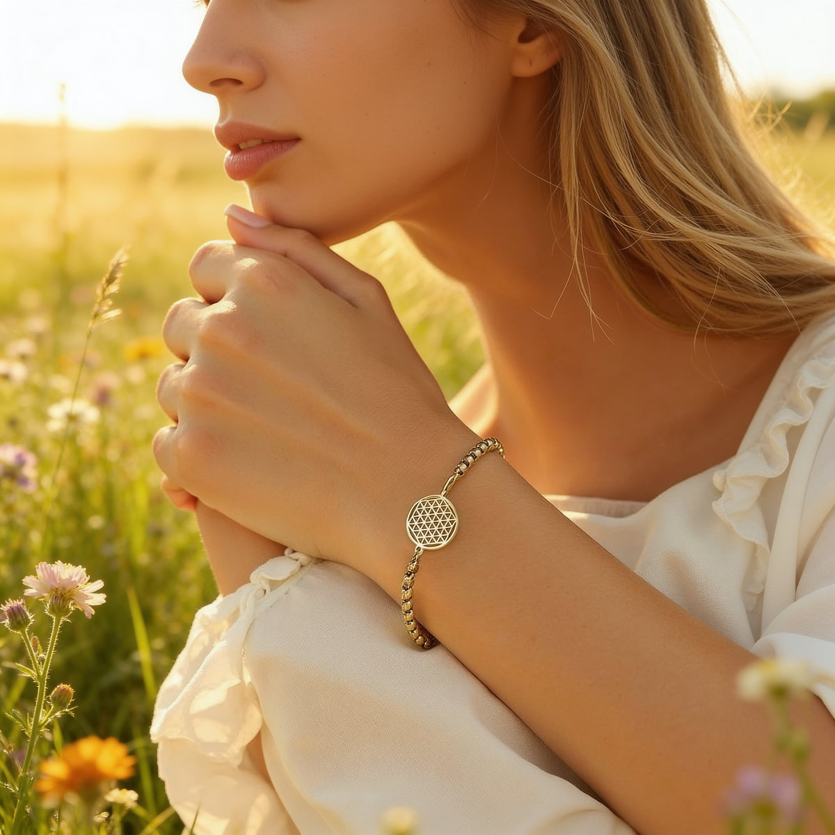Bracelet Fleur de Vie — Symbole de Vie & Énergie Universelle