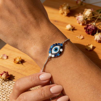 Bracelet Œil Bleu — Talisman de Protection du Mauvais Œil