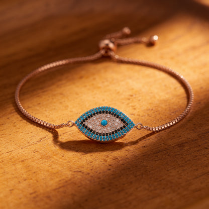 Bracelet Œil Bleu — Talisman de Protection du Mauvais Œil