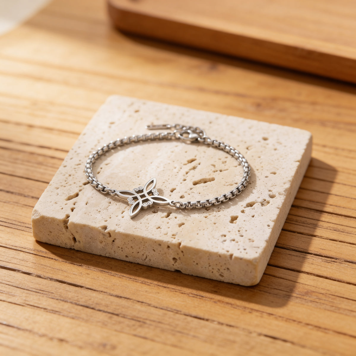 Bracelet "Lien Sacré"- Noeud de Sorcière - Argent - L'Arbre des Chakras
