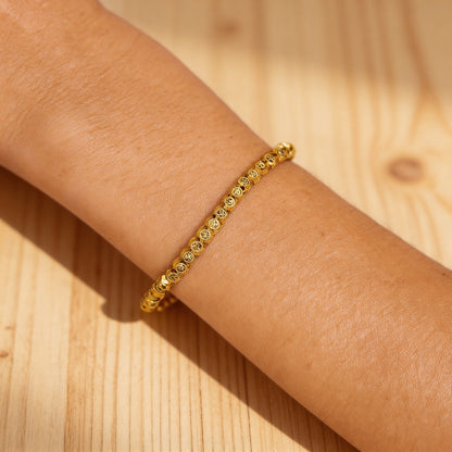 Bracelet Tibétain Perles Facettées — Harmonie & Connexion Spirituelle