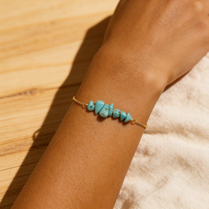 Bracelet Fin Pierres Irrégulières — Brut, Authentique & Unique
