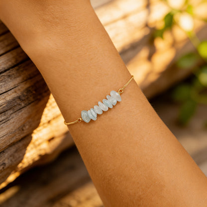 Bracelet Fin Pierres Irrégulières — Brut, Authentique & Unique