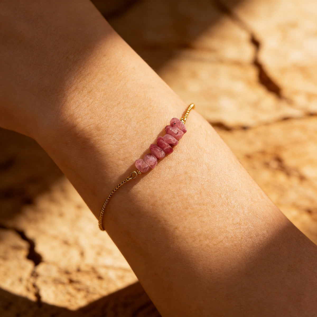 Bracelet Fin Pierres Irrégulières — Brut, Authentique & Unique