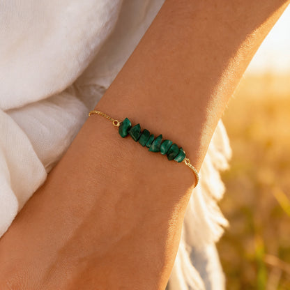 Bracelet Fin Pierres Irrégulières — Brut, Authentique & Unique