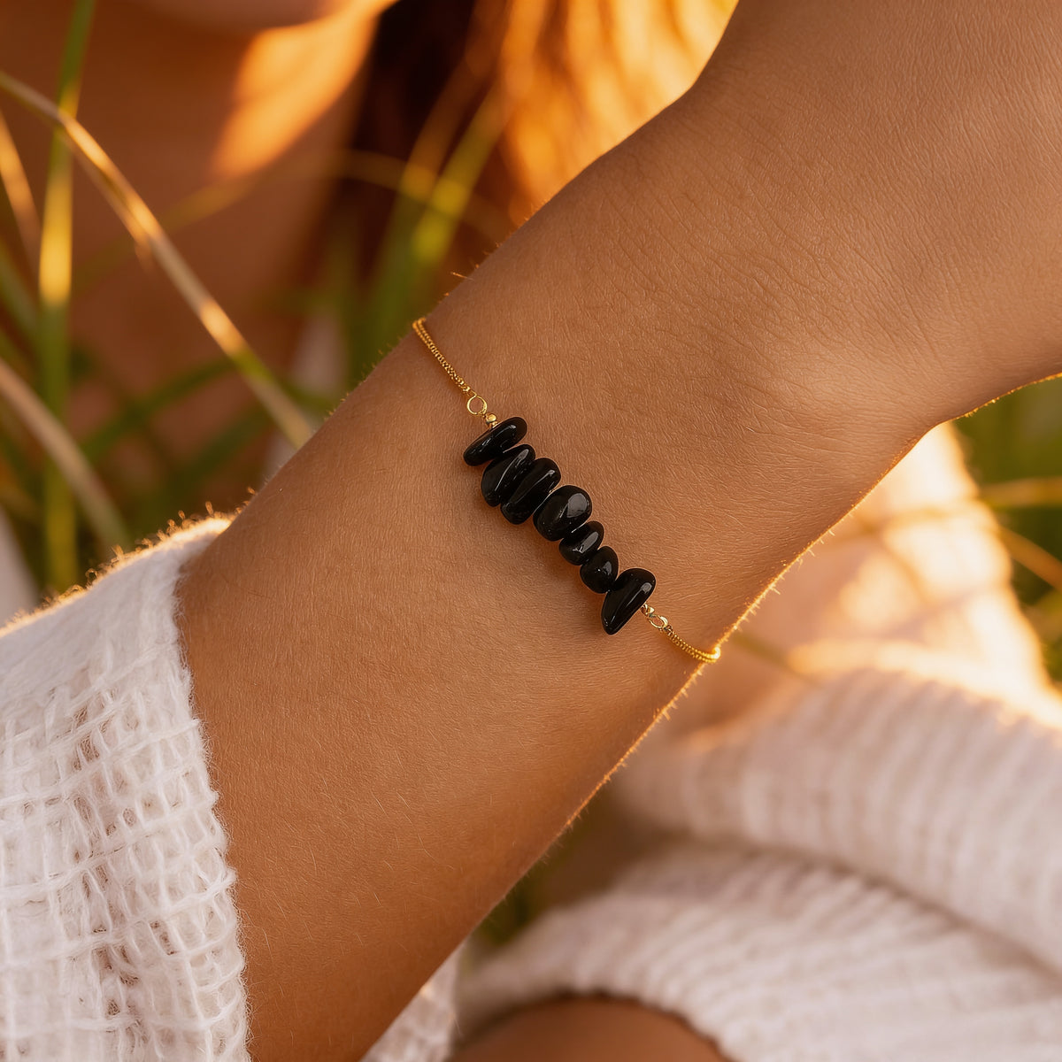 Bracelet Fin Pierres Irrégulières — Brut, Authentique & Unique