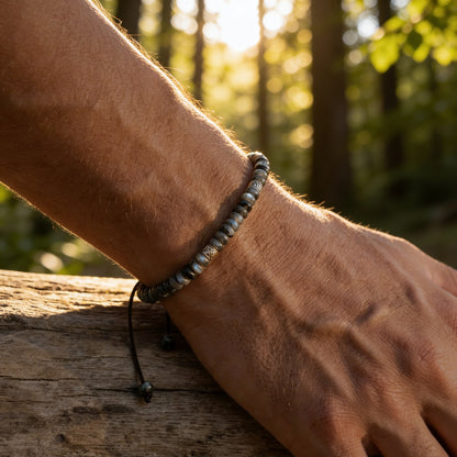 Bracelet Larvikite — Force Intérieure & Protection Subtile