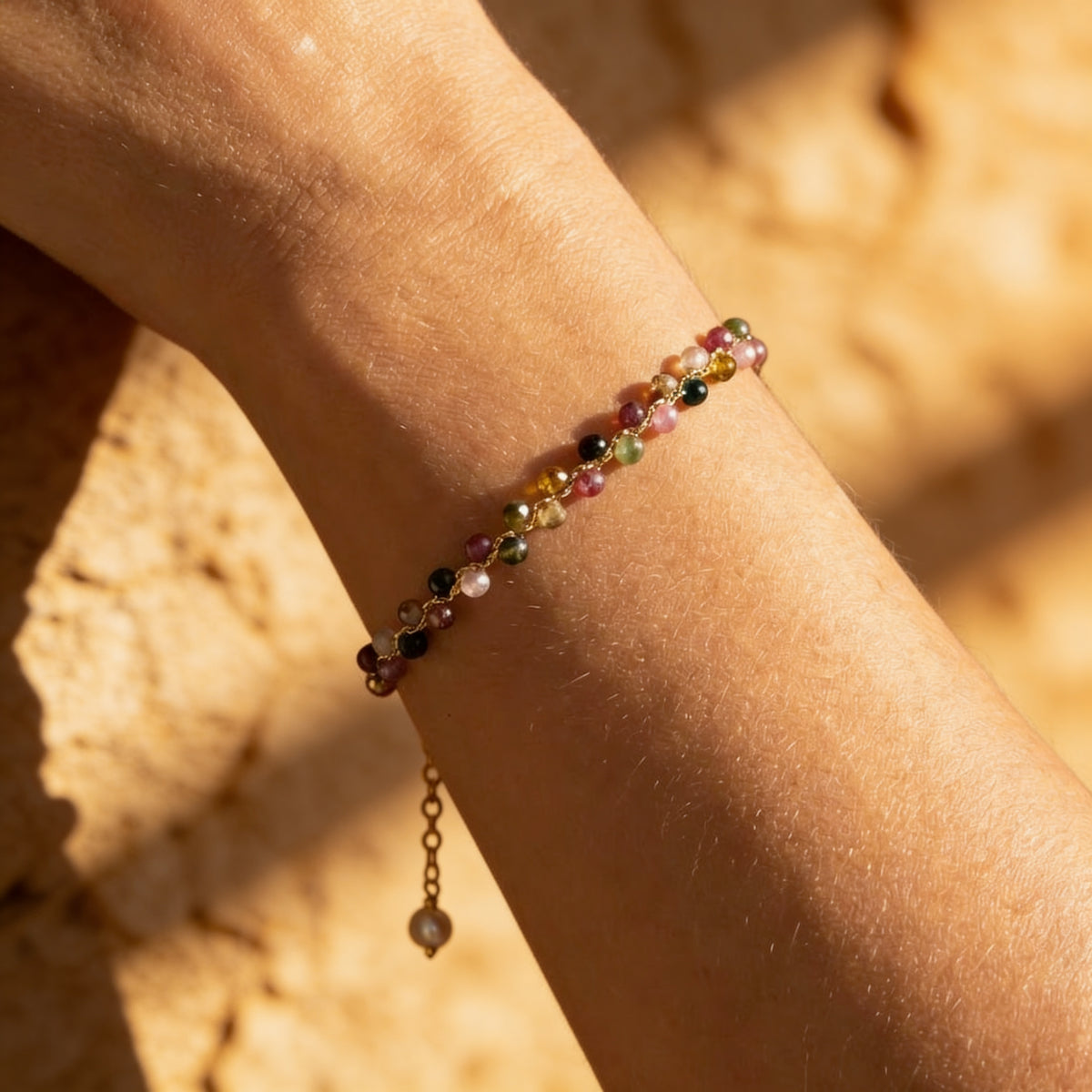 Bracelet Tourmaline Multicolore — Beauté Naturelle & Équilibre