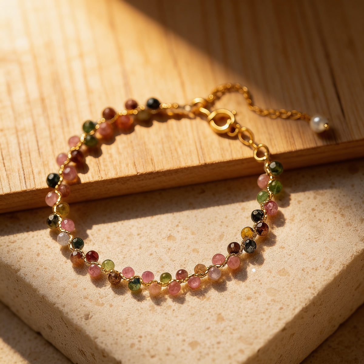 Bracelet Tourmaline Multicolore — Beauté Naturelle & Équilibre