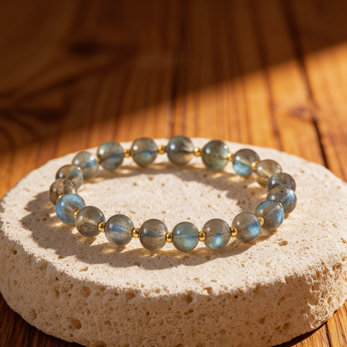 Bracelet Duo Labradorite — Clarté & Protection Renforcée