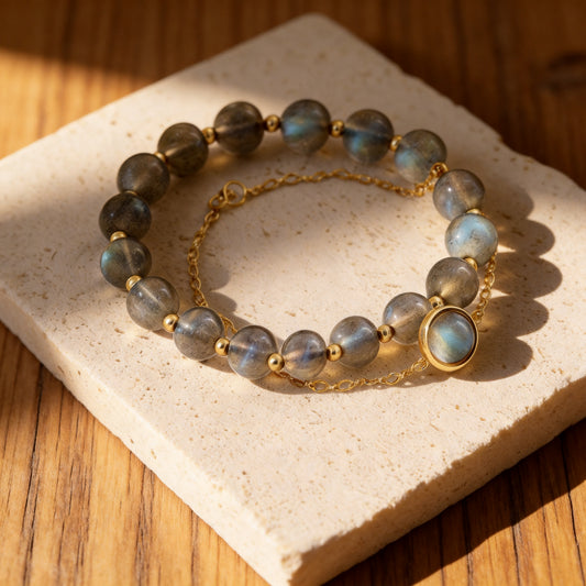 Bracelet Duo Labradorite — Clarté & Protection Renforcée