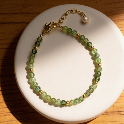 Bracelet "Mois Sacré" – Pierre de Naissance - Mai - Aventurine Verte - L'Arbre des Chakras