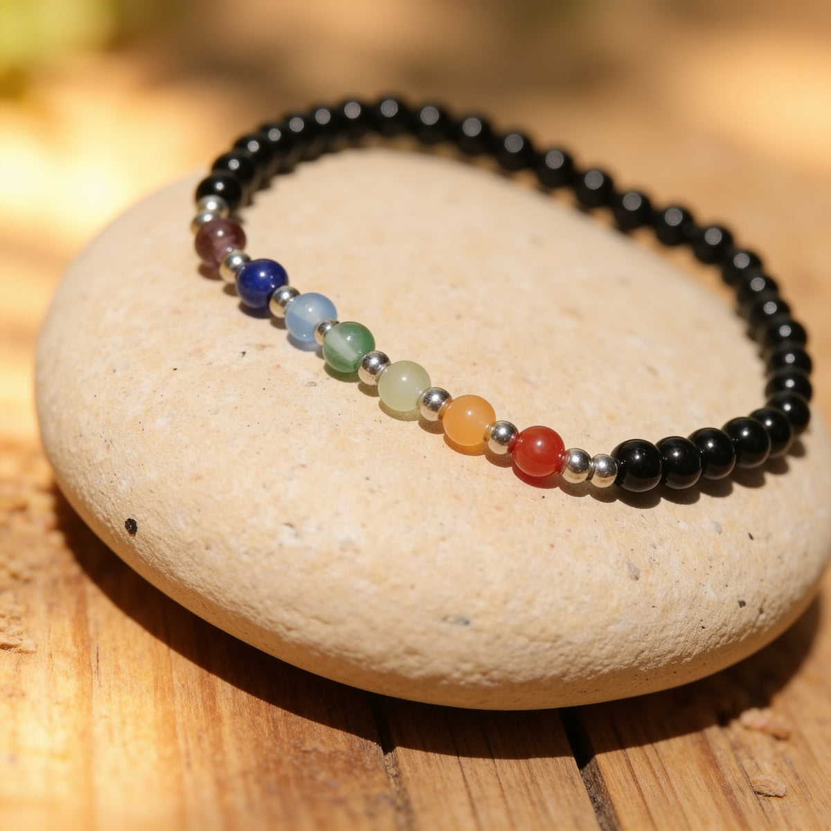 Bracelet Fin "Chakras" - 17cm - L'Arbre des Chakras