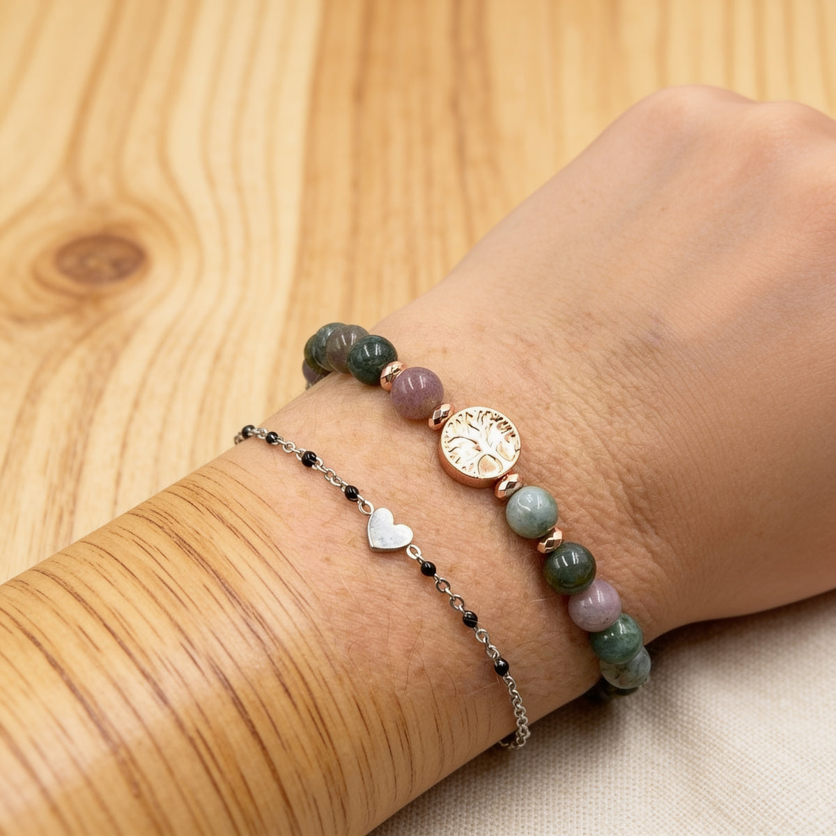 Bracelet Agate Indienne — Équilibre Intérieur & Paix Durable