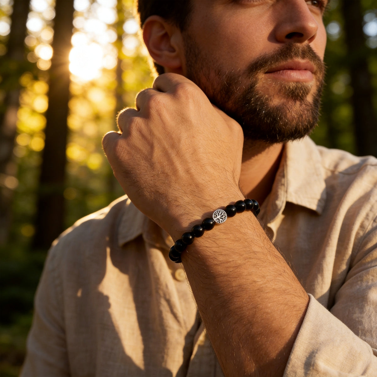 Bracelet Obsidienne Noire — Ancrage Profond & Protection Absolue