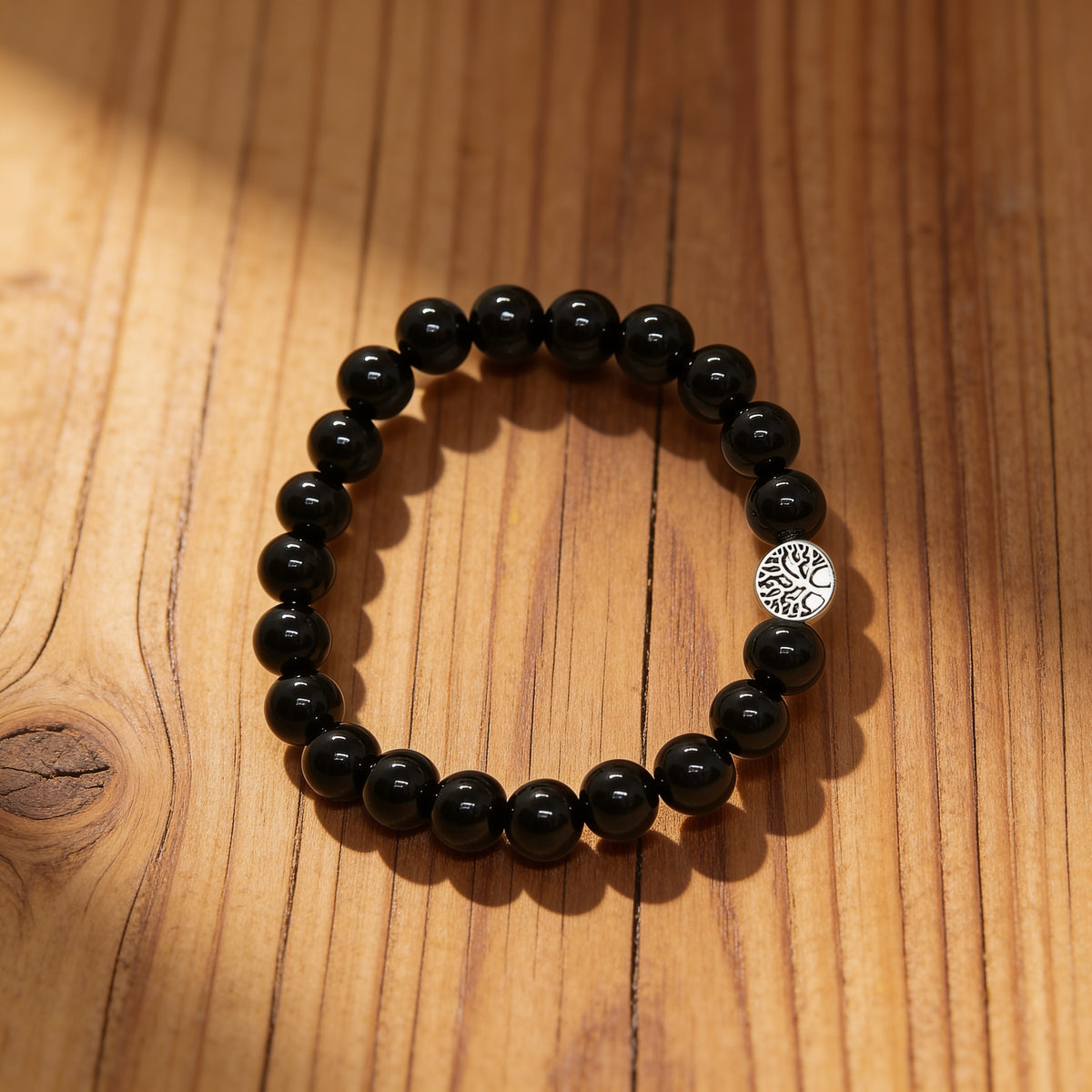 Bracelet Obsidienne Noire — Ancrage Profond & Protection Absolue