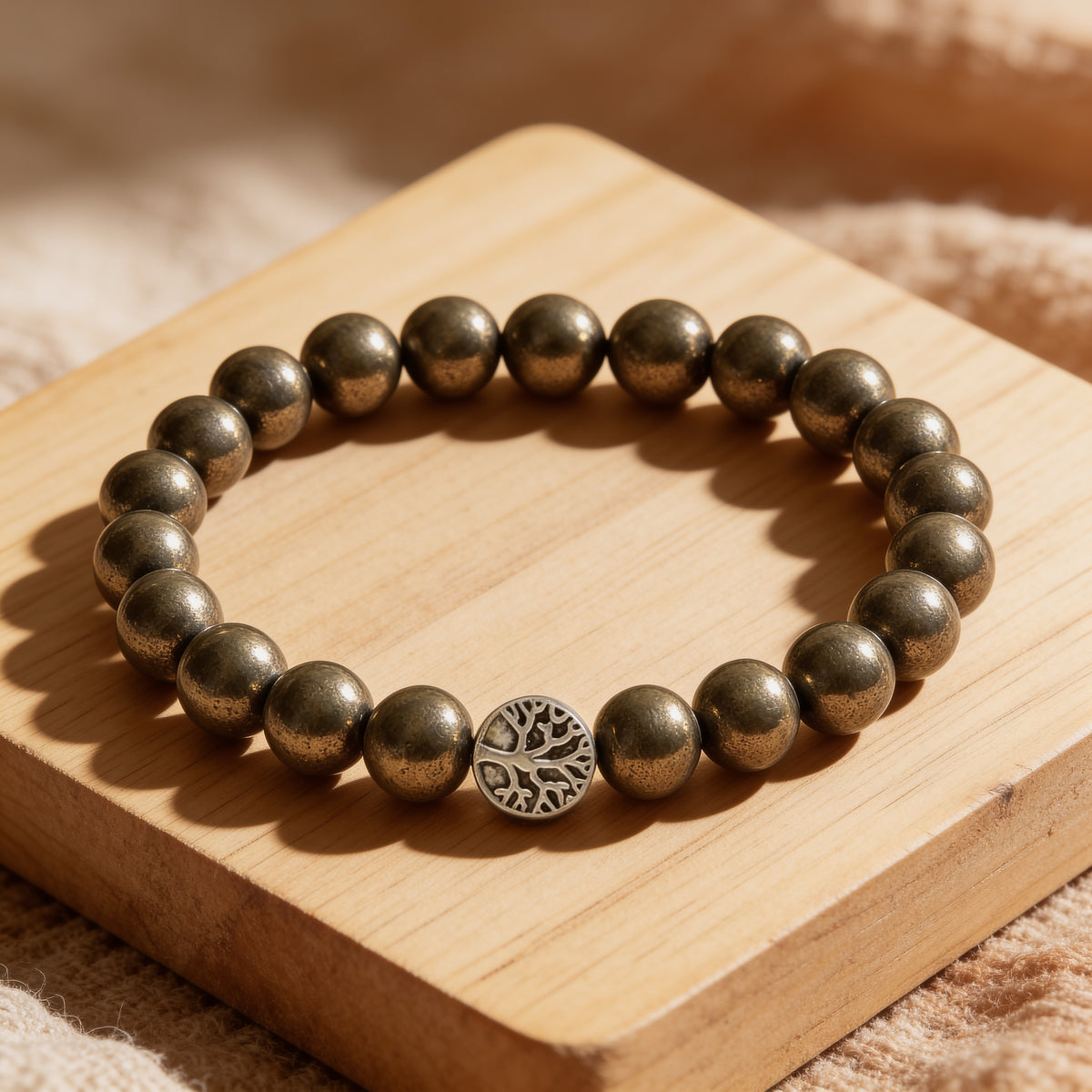Bracelet Pyrite — Prospérité, Volonté & Protection Énergétique