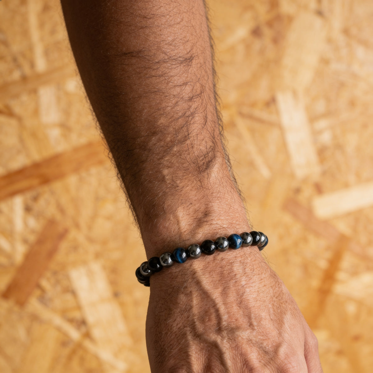 Bracelet Hématite, Shungite & Tourmaline — Guidance & Protection Triple