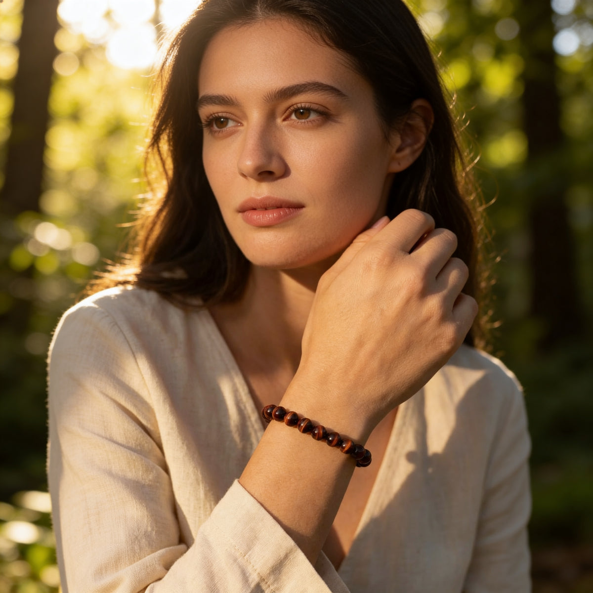 Bracelet Œil de Taureau — Protection du Mauvais Œil & Endurance