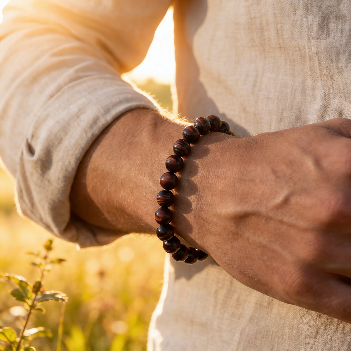 Bracelet Œil de Taureau — Protection du Mauvais Œil & Endurance