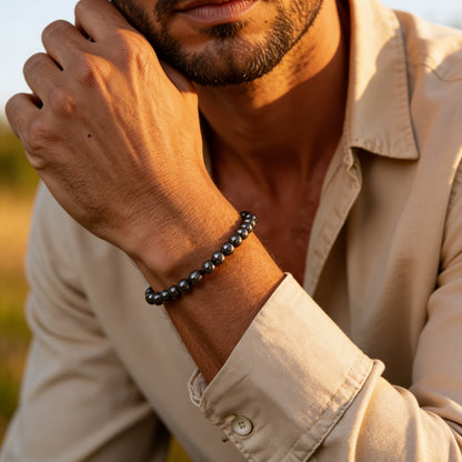 Bracelet Hématite — Ancrage, Force & Concentration