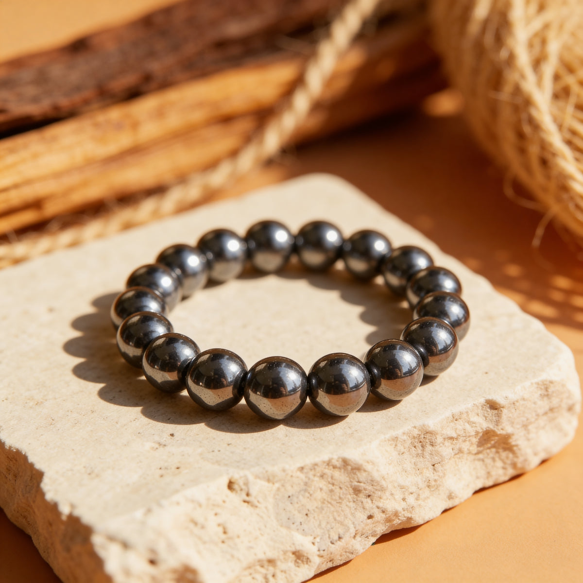 Bracelet Hématite — Ancrage, Force & Concentration
