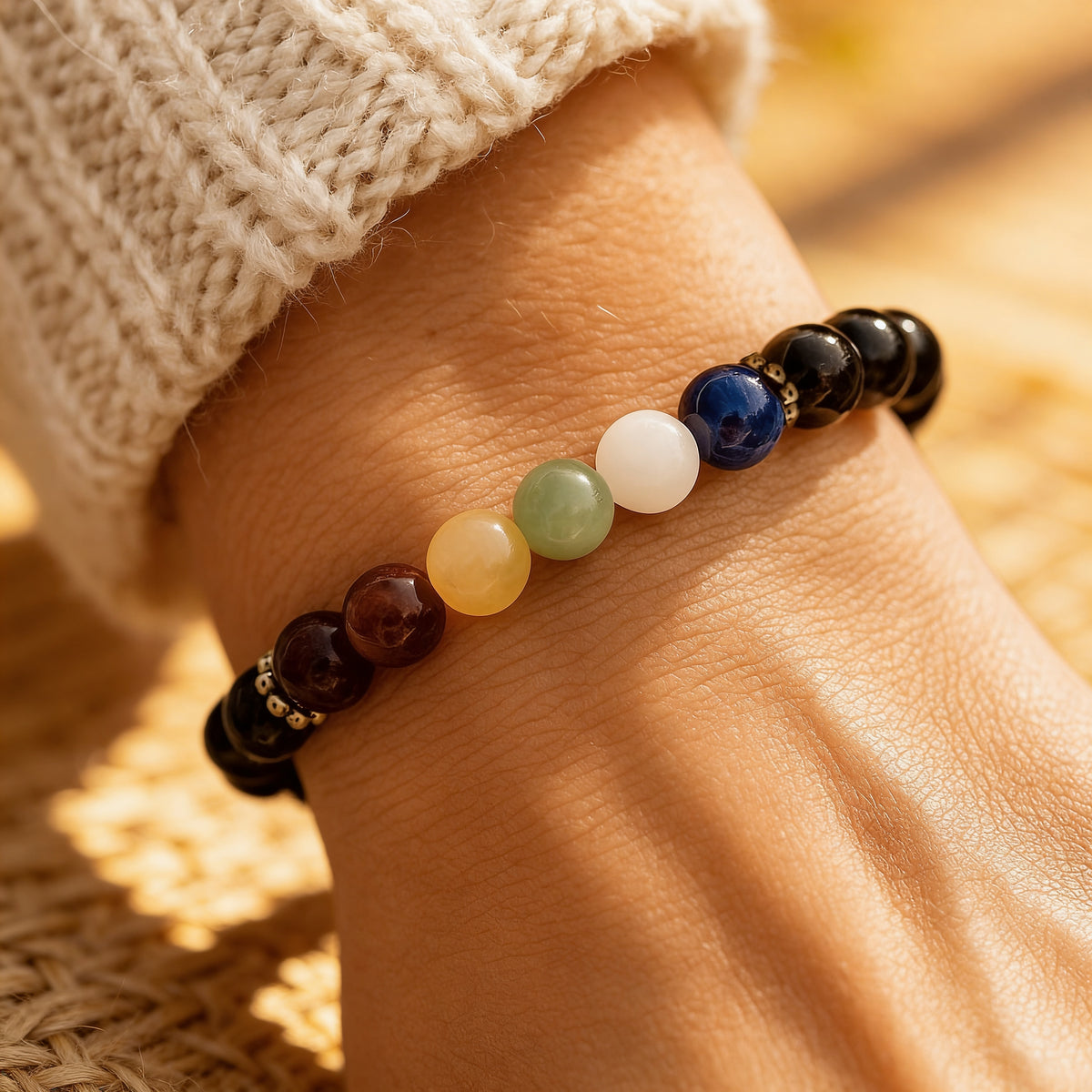 Bracelet Protection des 7 Chakras - 17cm - L'Arbre des Chakras