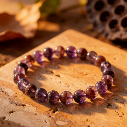 Bracelet "Âme de Lumière" en Auralite 23 - 6mm / 17cm - L'Arbre des Chakras