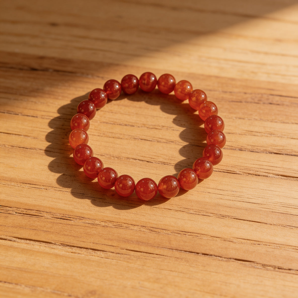 Bracelet en Cornaline - 6mm / 17cm - L'Arbre des Chakras
