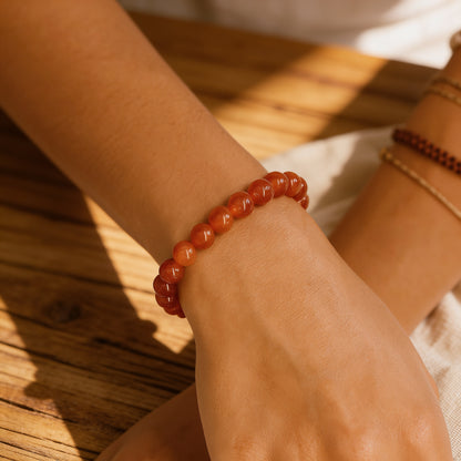 Bracelet Cornaline — Créativité, Élan & Confiance en Soi