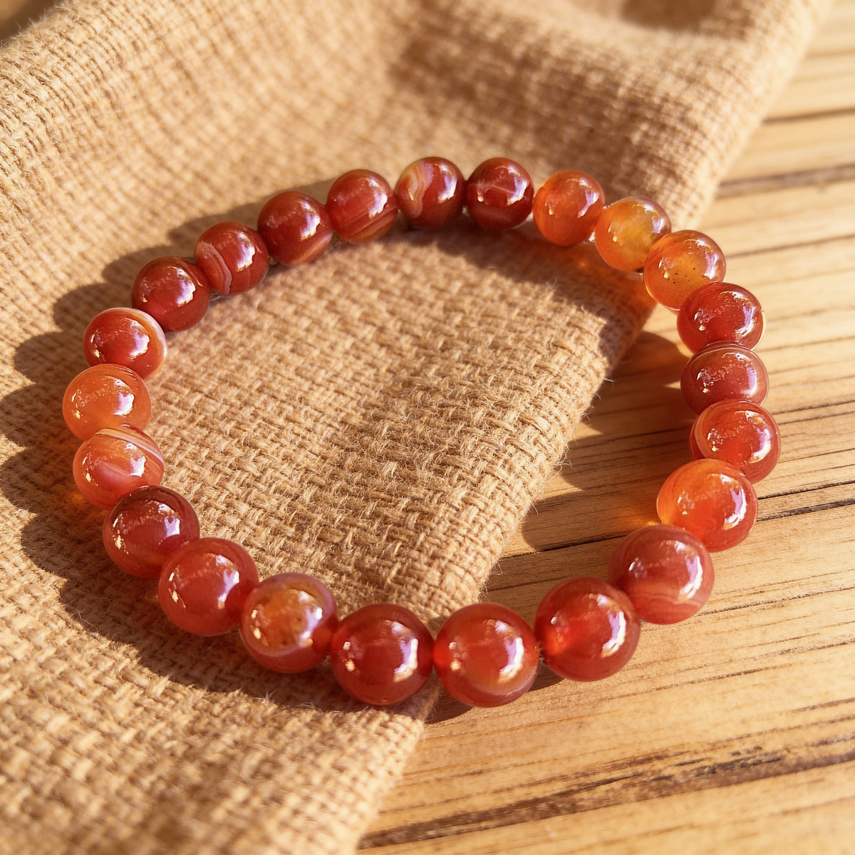 Bracelet Cornaline — Créativité, Élan & Confiance en Soi