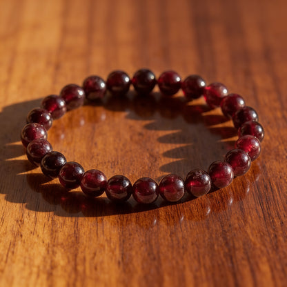 Bracelet Grenat — Vitalité, Passion & Force de Vie