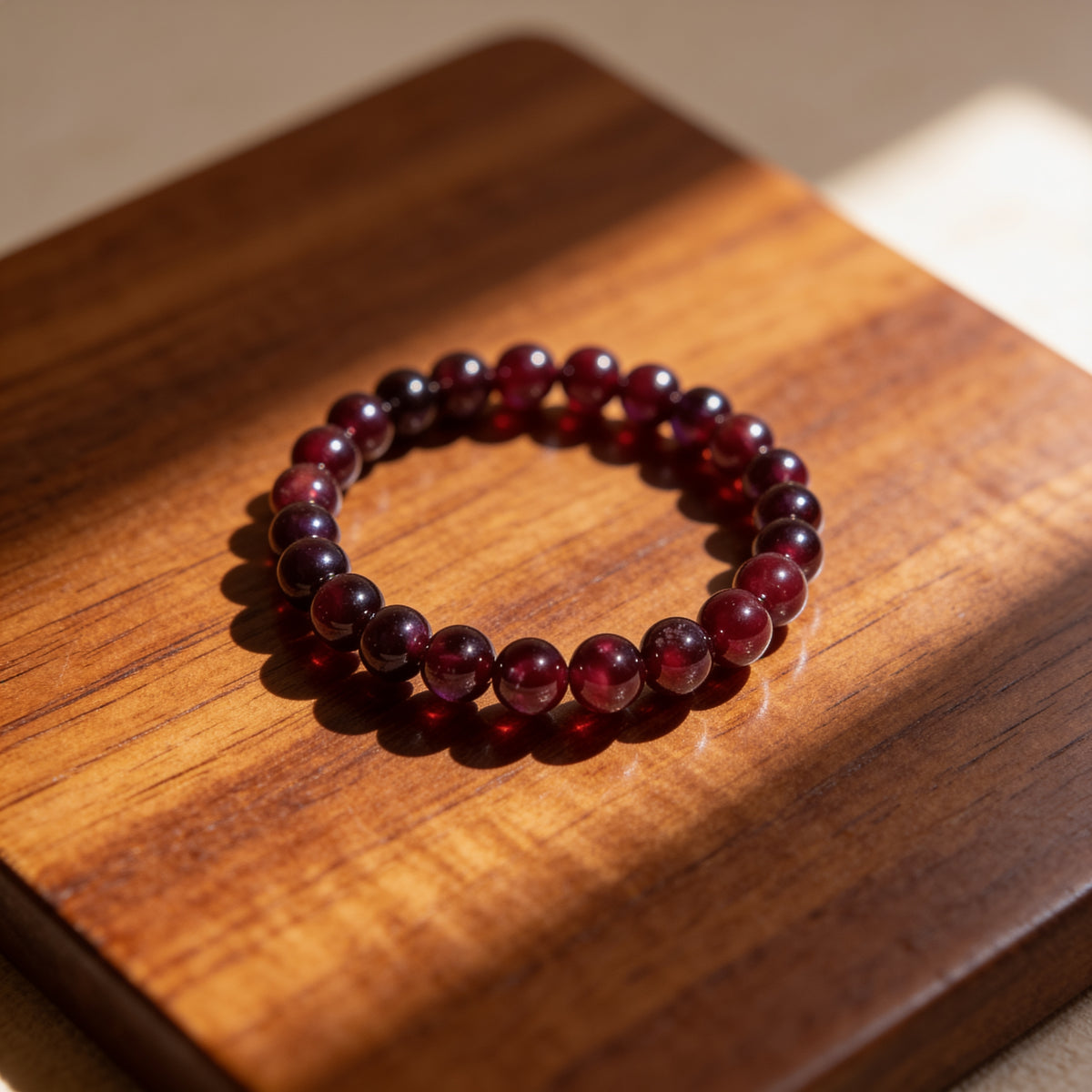 Bracelet "Force de Vie" en Grenat Almandin - 17CM - L'Arbre des Chakras