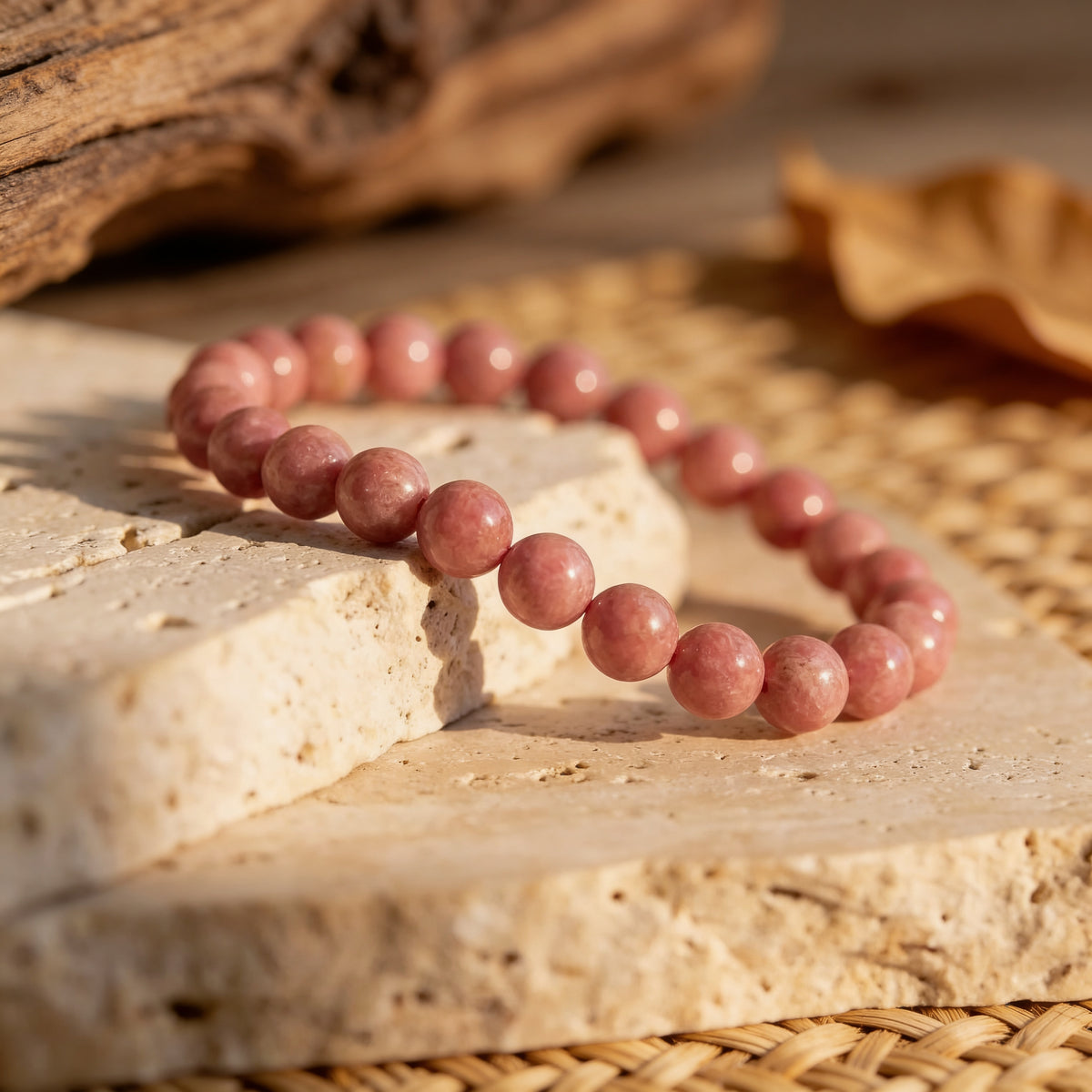 Bracelet Rhodonite — Amour de Soi & Guérison Émotionnelle