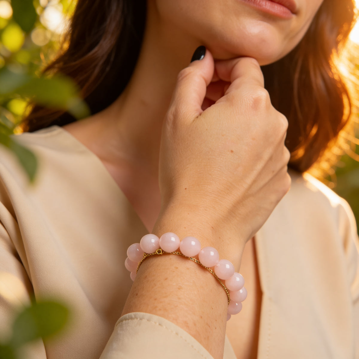 Bracelet Quartz Rose — Pierre de l'Amour & de la Douceur