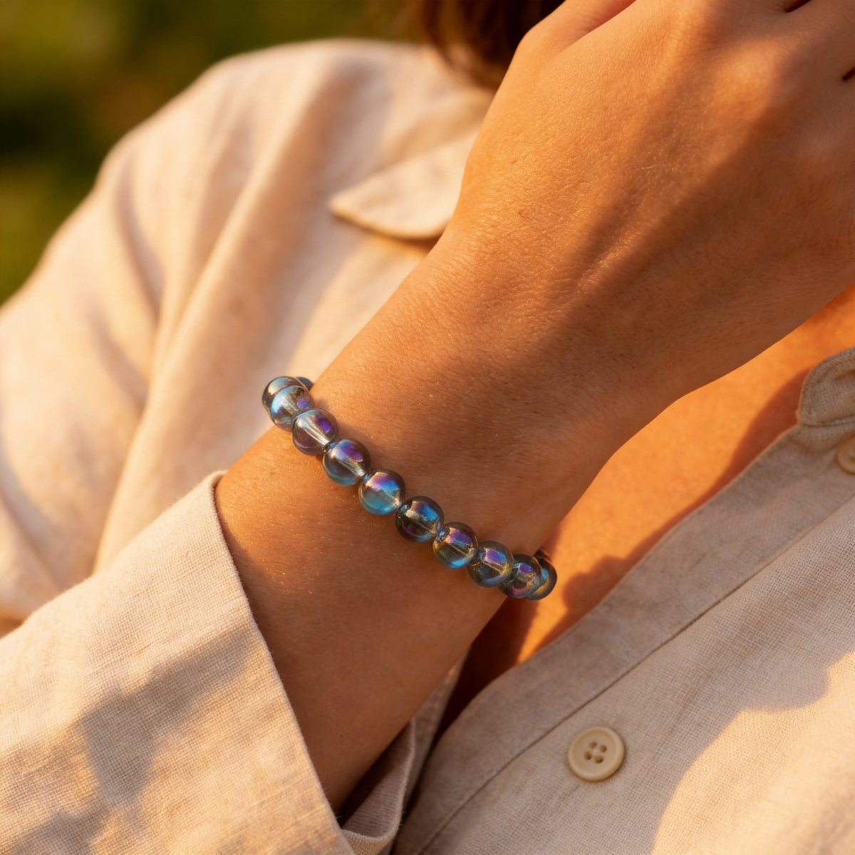 Bracelet Aqua Aura — Énergie Céleste & Clarté Spirituelle