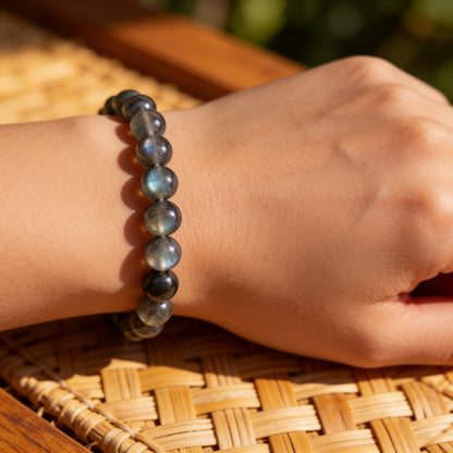 Bracelet Labradorite — Bouclier de l'Aura & Transformation