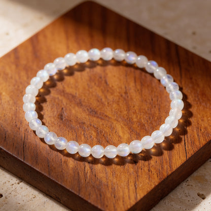 Bracelet Fin en Pierres Naturelles de 4mm - - L'Arbre des Chakras