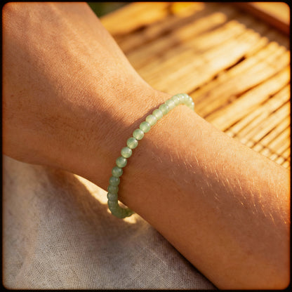 Bracelet Fin en Pierres Naturelles 4mm — Discret & Élégant